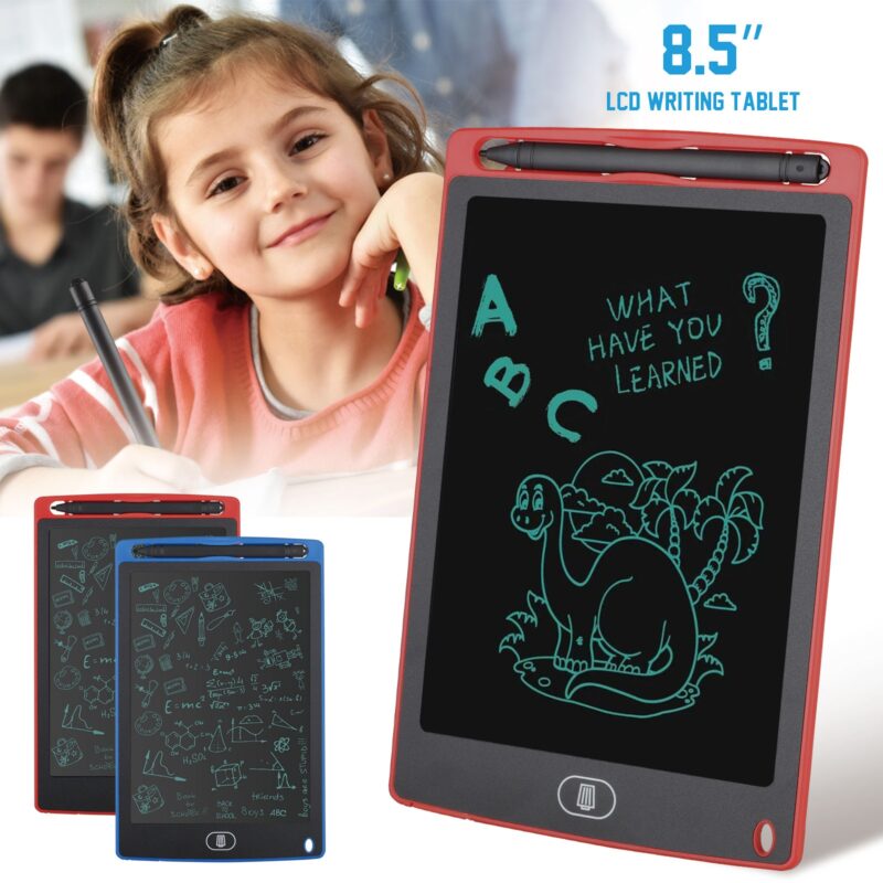 Pack Of 02 - LCD Writing Tablet for Kids – Digital Drawing Pad with Erasable Screen, Reusable Writing Board for Drawing, Doodling, and Learning (Random Color)