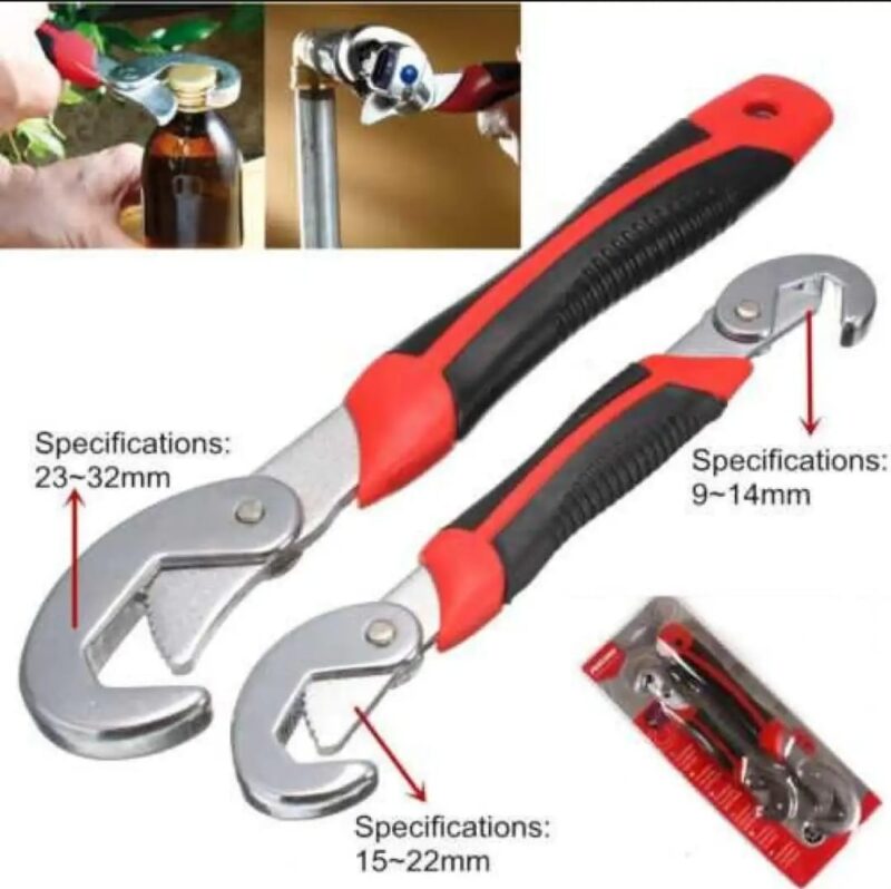 Universal Socket Wrench Set – 2PC Quick Snap N Grip Multi-Functional Mechanical Tool | 9mm to 32mm Range - Image 3