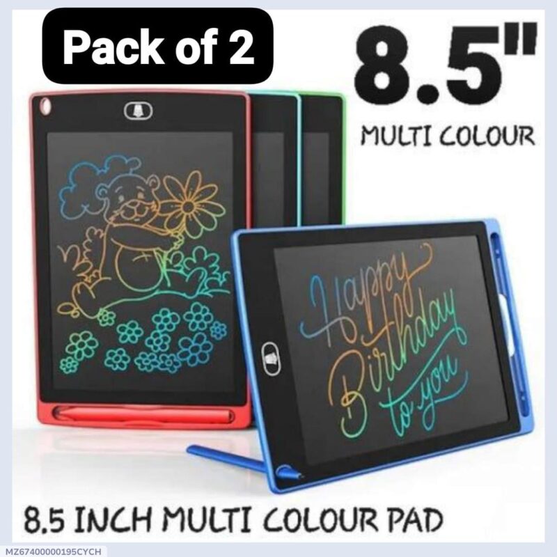 Pack Of 02 - LCD Writing Tablet for Kids – Digital Drawing Pad with Erasable Screen, Reusable Writing Board for Drawing, Doodling, and Learning (Random Color) - Image 7
