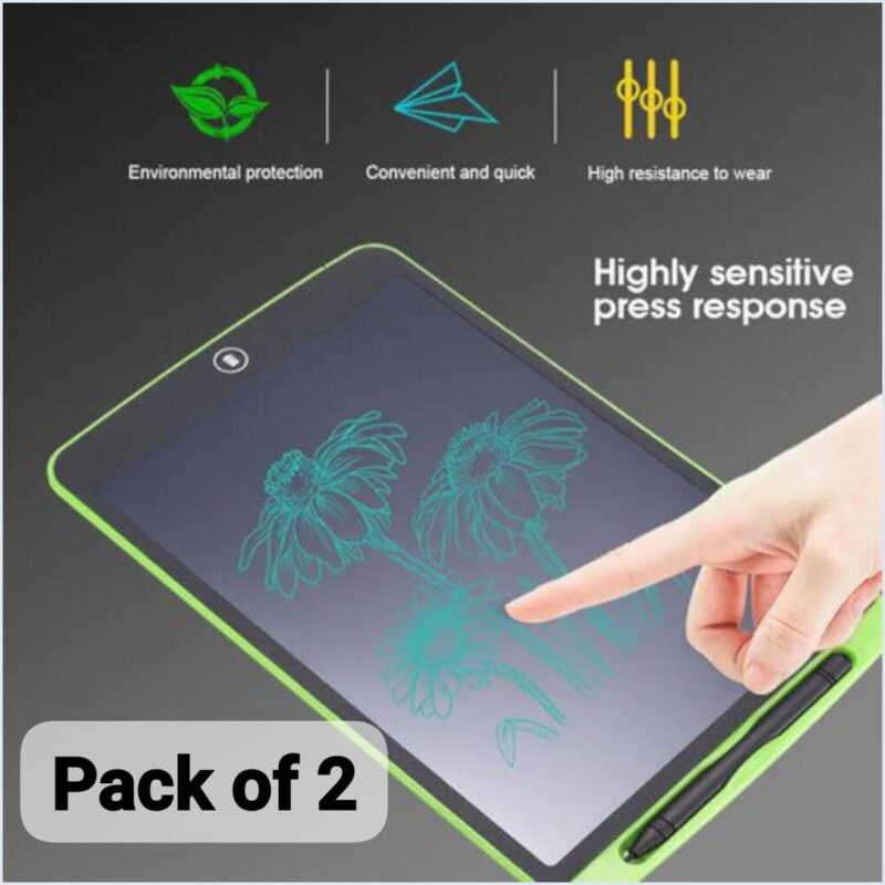 Pack Of 02 - LCD Writing Tablet for Kids – Digital Drawing Pad with Erasable Screen, Reusable Writing Board for Drawing, Doodling, and Learning (Random Color) - Image 4